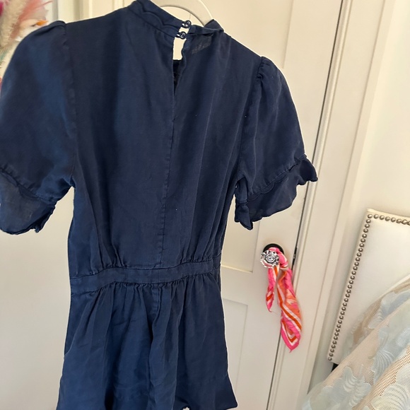 FRAME Denim Scallop Flounce Dress - Picture 6 of 9